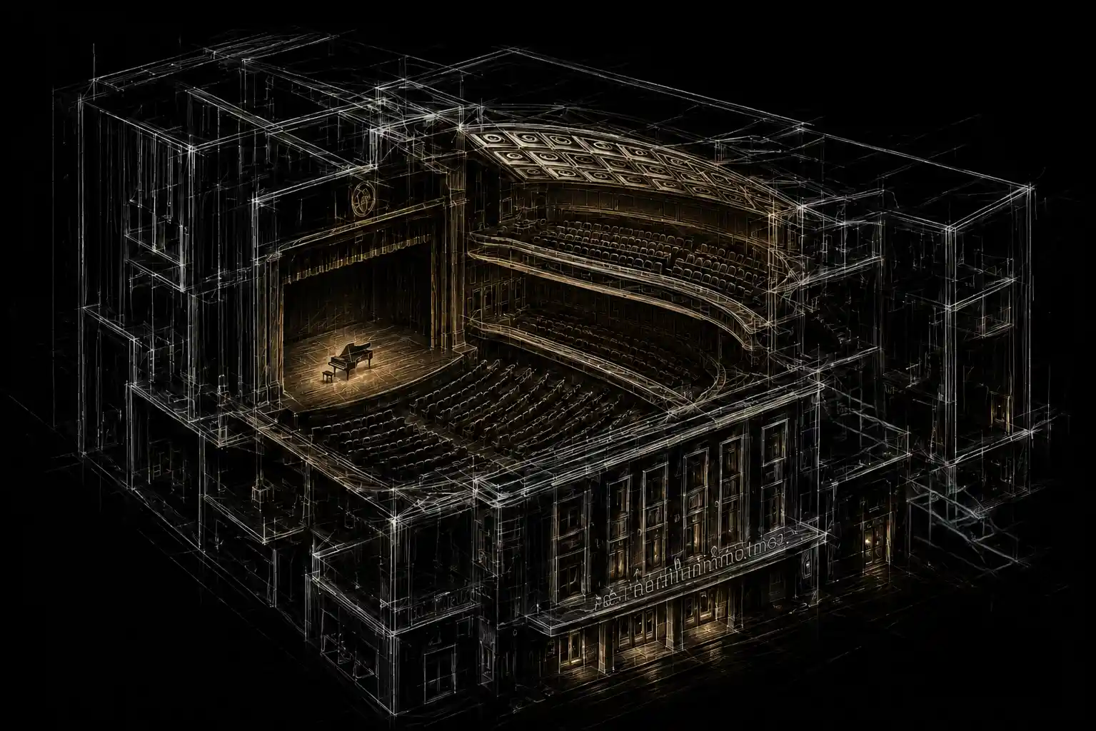 Reconstrucción digital Teatro Filarmónica