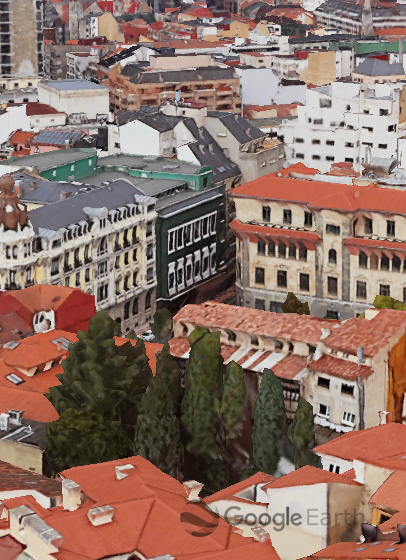 Imagen 3D del entorno del Teatro Filarmónica de Oviedo