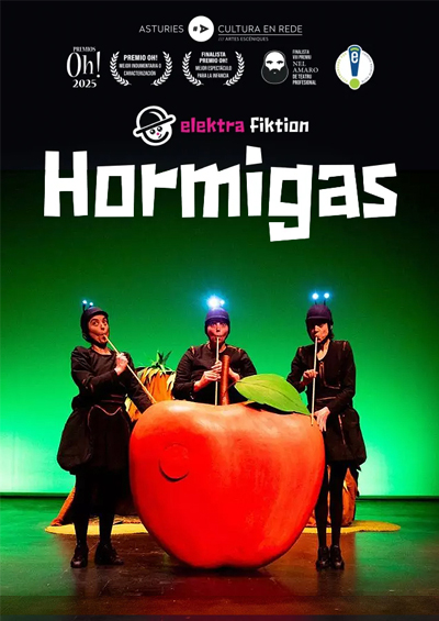 Cartel de la obra de teatro Hormigas de la Cía. Elektrafiktion