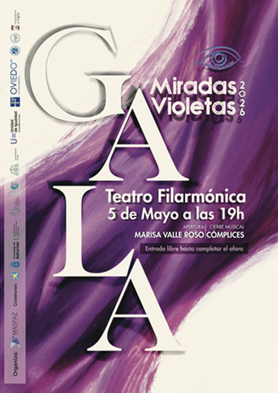 Cartel de Gala Miradas Violetas
