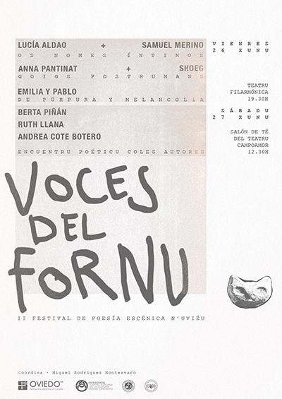 Cartel de II Festival de Poesía Voces del Fornu