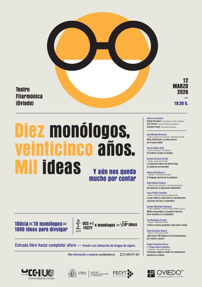 Cartel del monólogo Diez monólogos, veinticinco años. Mil ideas. Y aún nos queda mucho por contar