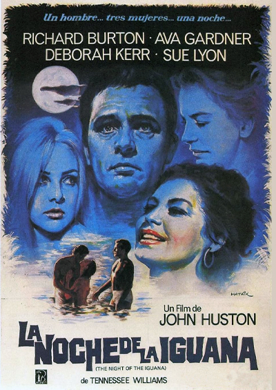 Cartel de película La noche de la iguana